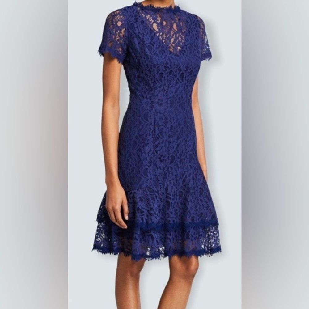 Shani Collection Blue Lace Cocktail Dress NWT Size 16